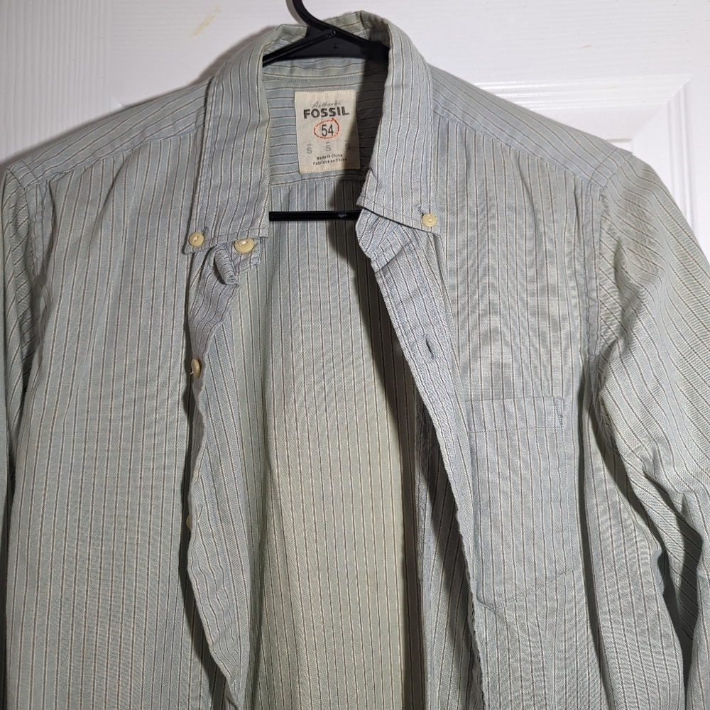 Fossil 54 Mens Long Sleeve Button Down - image 2
